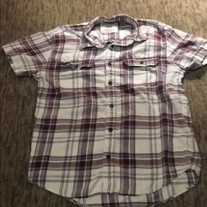 Maroon Aeropostale Short Sleeve Button Down
